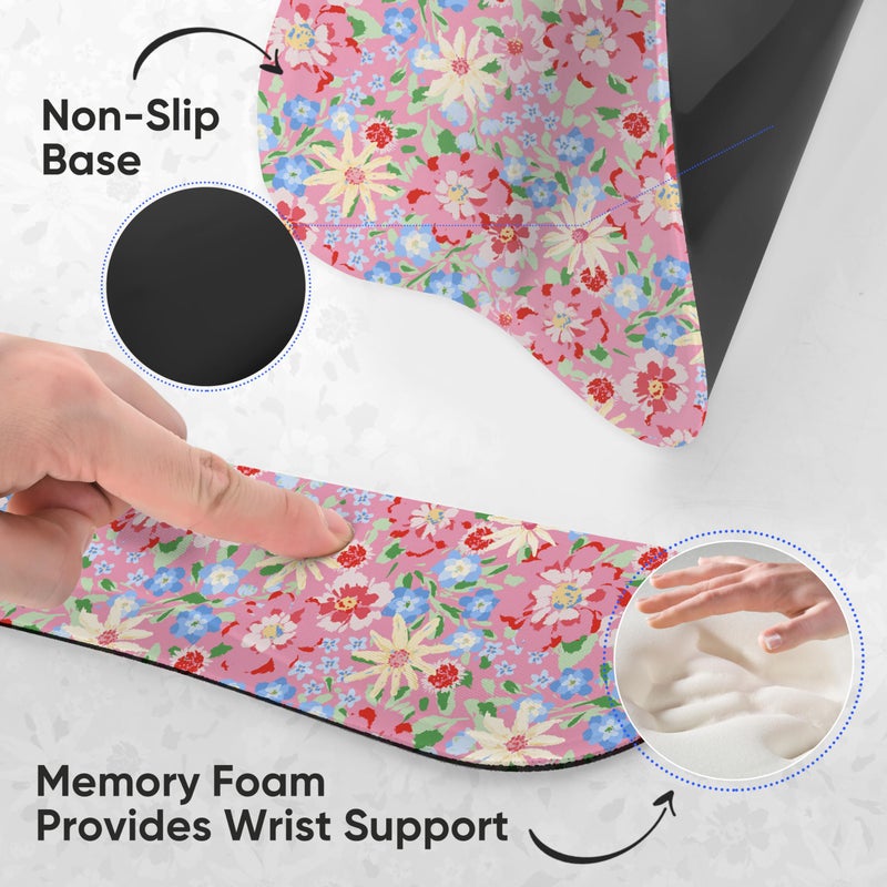 WINTOJO Keyboard Wrist Rest Pad and Mouse Wrist Rest Support Gaming Mouse Pad Ergonomic Gel Memory Foam Set for Computer, Laptop, Office, Pain Relief, Comfortably Typing (KM-42) - Image 3