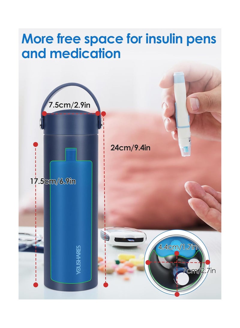 Leng Ke Stainless Steel Insulin Cooler Travel Case with TSA-Approved Ice Pack - Medication Refrigerated Box for Diabetic Supplies, Insulin Pens and Pills - Image 3