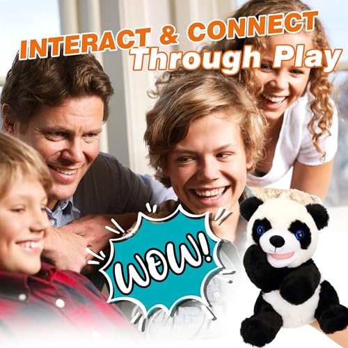 Easfan Panda Hand Puppet Plush Animal Toy with Movable Mouth for Role Play Storytelling Preschool Teaching Birthday Gifts for Kids Boys Girls 9 - Image 5