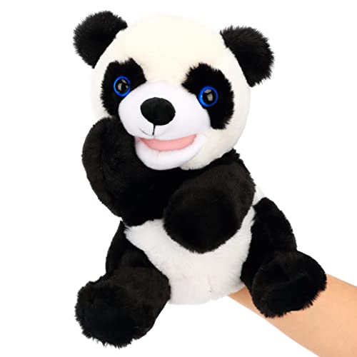 Easfan Panda Hand Puppet Plush Animal Toy with Movable Mouth for Role Play Storytelling Preschool Teaching Birthday Gifts for Kids Boys Girls 9 - Image 1