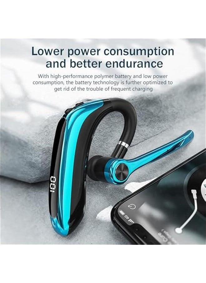 Generic - Trucker Bluetooth Headset Wireless Bluetooth Earpiece with Microphone ENC Long Battery Life Waterproof Earpiece Hands Free Headset Cell Phone Ear Pieces for Office Business Driving Work HD Phone Calls - Image 1