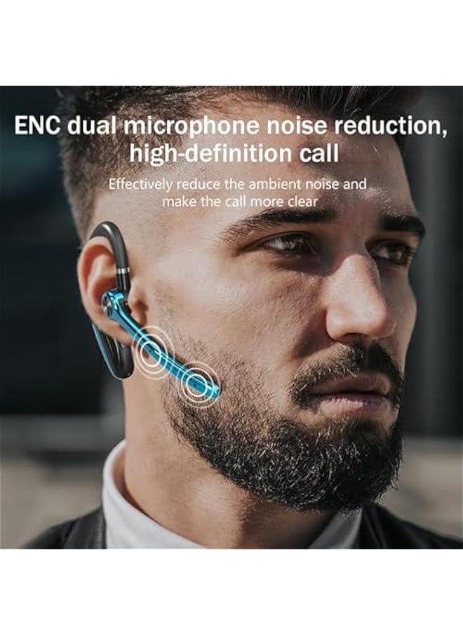 Generic - Trucker Bluetooth Headset Wireless Bluetooth Earpiece with Microphone ENC Long Battery Life Waterproof Earpiece Hands Free Headset Cell Phone Ear Pieces for Office Business Driving Work HD Phone Calls - Image 1