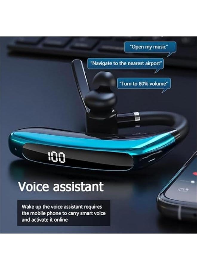 Generic - Trucker Bluetooth Headset Wireless Bluetooth Earpiece with Microphone ENC Long Battery Life Waterproof Earpiece Hands Free Headset Cell Phone Ear Pieces for Office Business Driving Work HD Phone Calls - Image 1