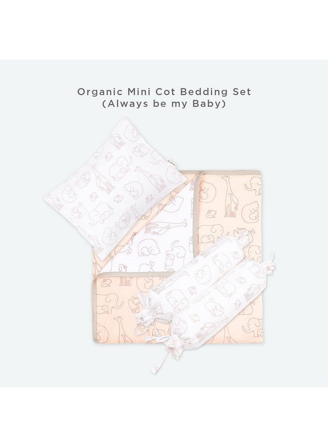 Masilo Organic Cotton Mini Crib Set Combo Includes Cot Bedding Essential For Infants, Soft & Comfortable Newborn Baby Gift - Be My Baby - Image 2