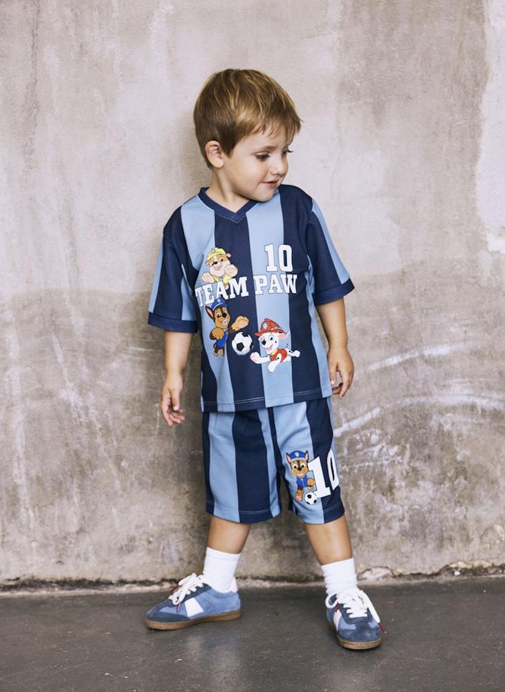 NAME IT Kids Nmmjakari Paw Poly Stripe Shorts  - Image 2
