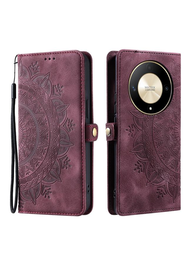 Zaboon Case For Honor X9b Skin Feel Totem Embossed Leather Phone Case - Image 3