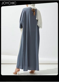 Joychic Women Chiffon Abaya Muslim Prayer Clothes Islamic Maxi Kaftan Elegant Loose Cardigan Islamic Kaftan  - Image 3