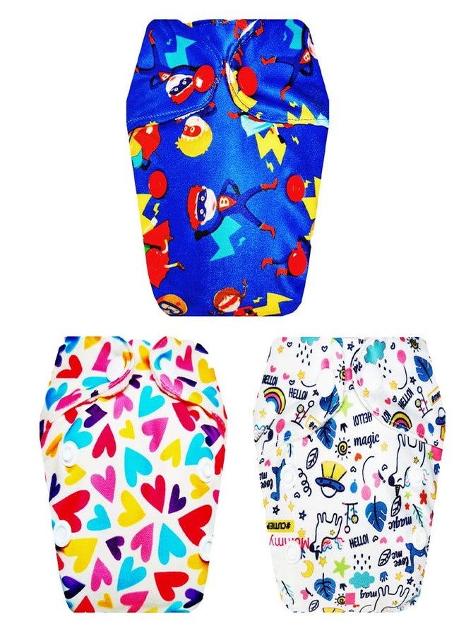 حفاضات قماشية فاخرة من دمبلدو للأطفال حديثي الولادة مع حشوة داخلية (عبوة من 3 قطع) | ملائمة تمامًا | مانعة للتسرب | سريعة الجفاف | موثوق بها من قبل الأمهات | من 0 إلى 4 أشهر | للجنسين - Image 1