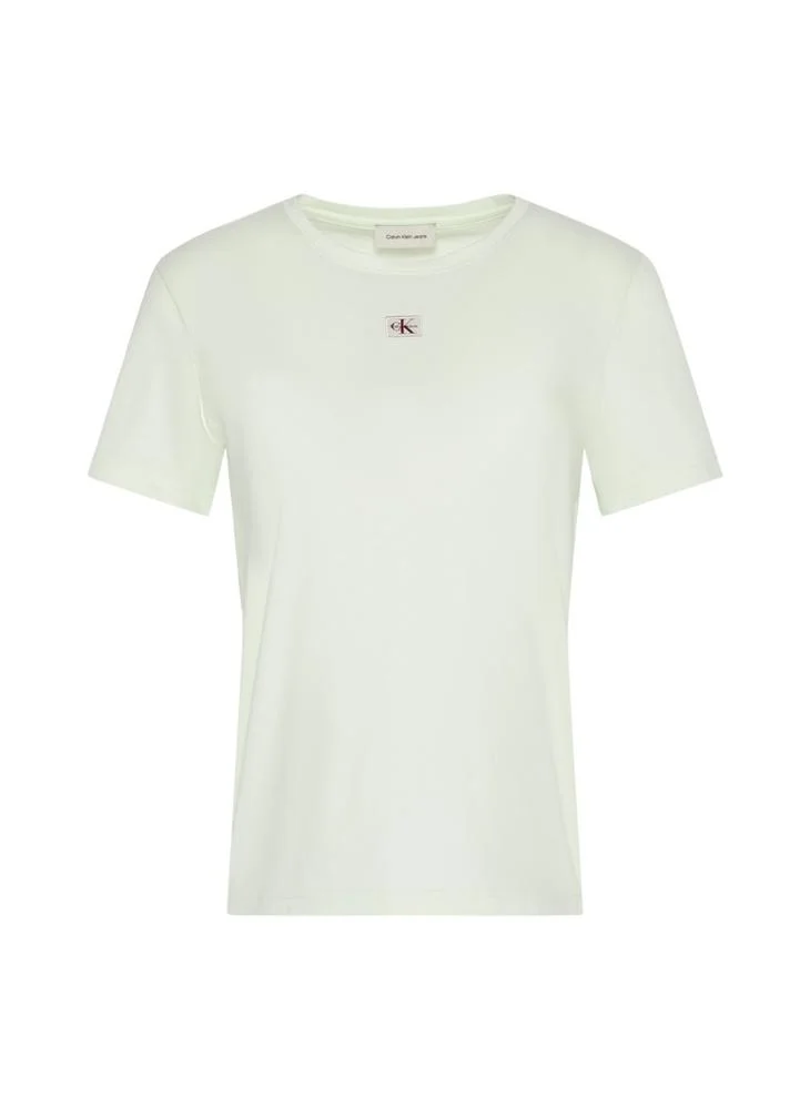Calvin Klein Jeans  Monologo Label Crew Neck T-Shirt for Women | Best Price UAE
