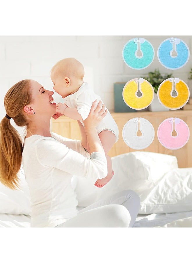 6 Pcs Nursing Pads, Reusable G Tube Button Pad, Abdominal Dialysis Feeding Tube Supplies (Six Color)