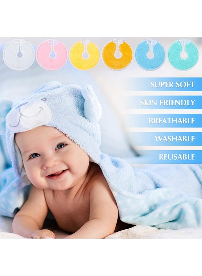 6 Pcs Nursing Pads, Reusable G Tube Button Pad, Abdominal Dialysis Feeding Tube Supplies (Six Color)