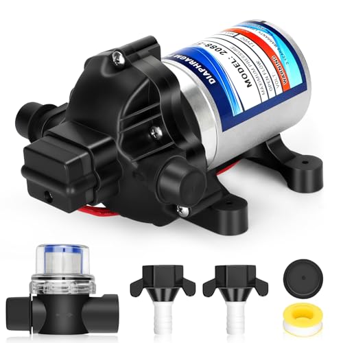Rv Water Pump,12v Diaphragm pump,2088-554-144/2088-403-144 Fresh Water Pump,12v 3.5 Gallons per Minute,45 psi,1/2 npt Connection - Image 1