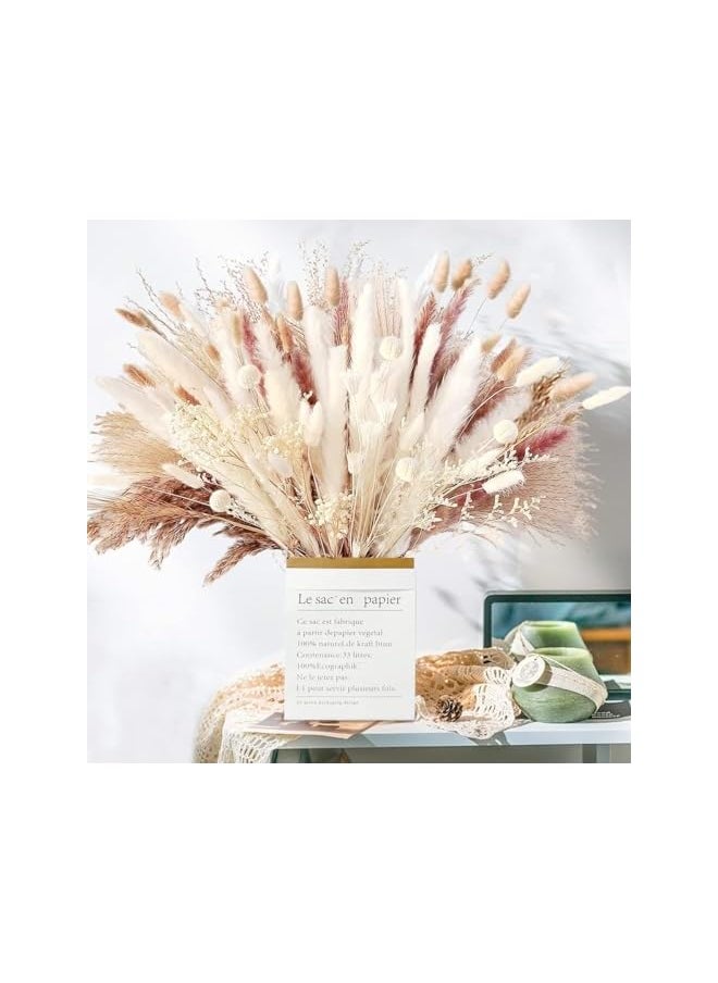 erorex Dried Pampas Grass Decor, 17 inch Pampas Grass for Wedding DIY Table Home Christmas Party Decorations (60pcs)  - Image 2