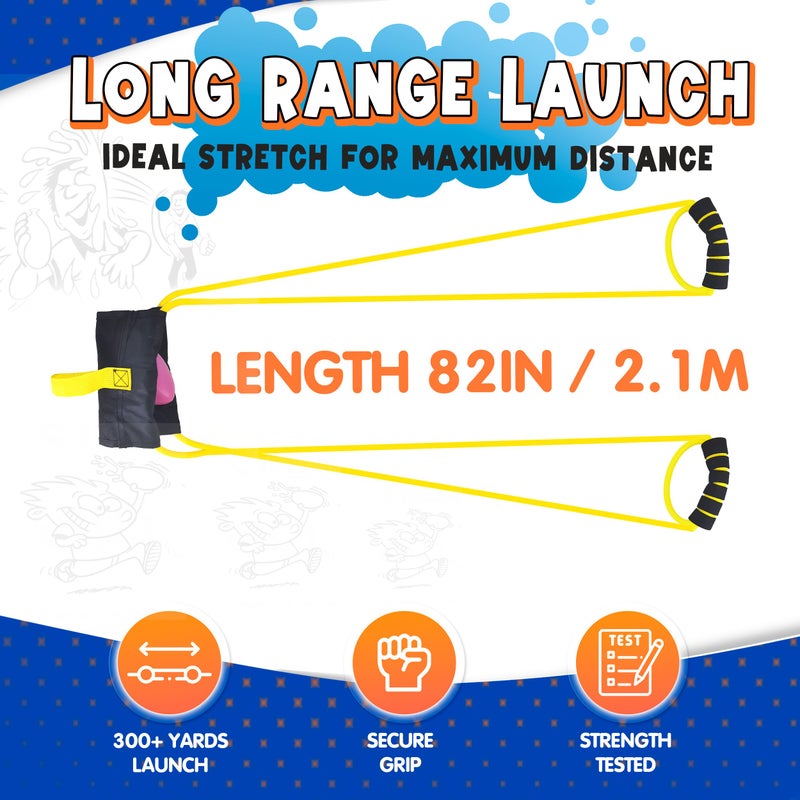 DIMROM Water Balloon Launcher Slingshot - Shoots Up to 500 Yards  3-Person Giant Slingshot with 222 Quick-Fill Water Balloons  T-Shirt Launcher  Potato  Snowballs  Outdoor Toy for Kids  Teens & Adults - Image 3