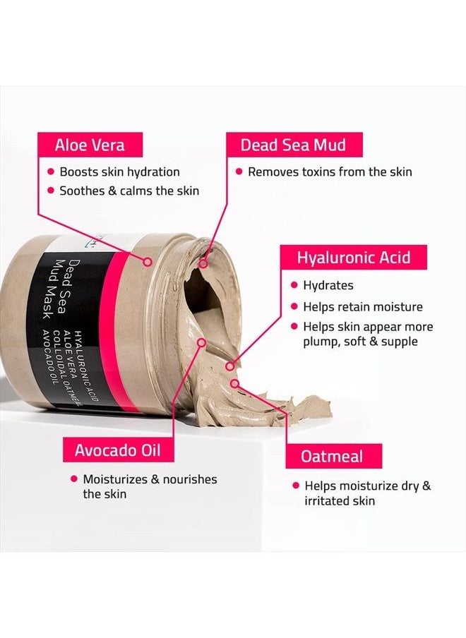 Yeouth - Dead Sea Mud Masks for face with Hyaluronic Acid, Clay Mud for Pore, Wrinkles, Acne & Dark Spots, Anti Aging Masks for Women & Mens Face Mask Skin Care - Image 1