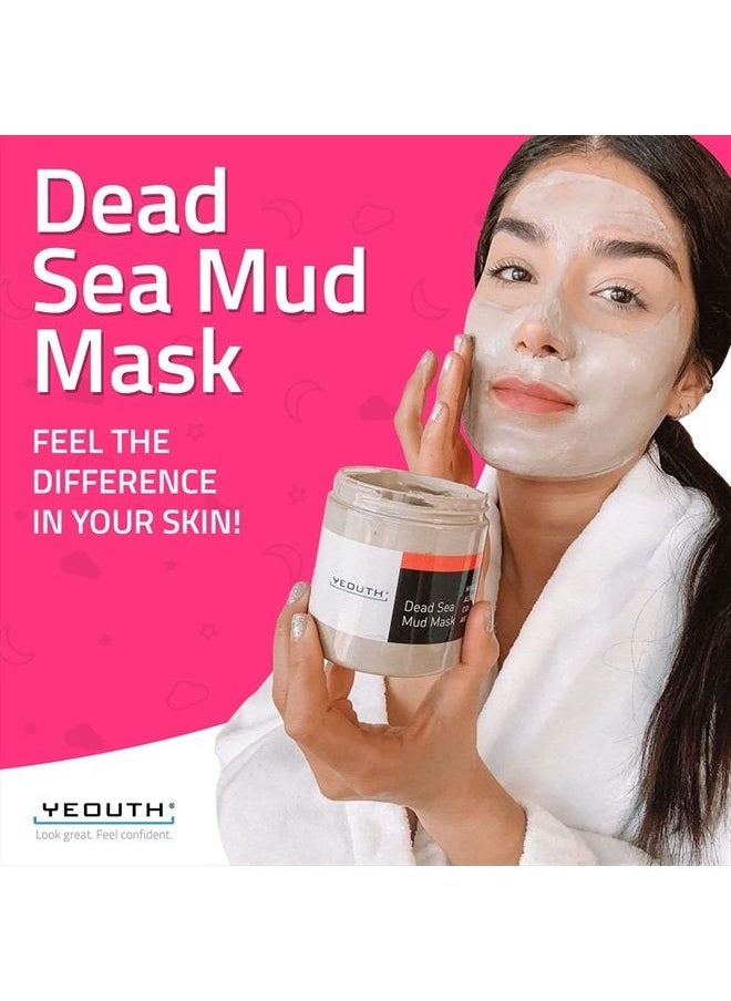 Yeouth - Dead Sea Mud Masks for face with Hyaluronic Acid, Clay Mud for Pore, Wrinkles, Acne & Dark Spots, Anti Aging Masks for Women & Mens Face Mask Skin Care - Image 1