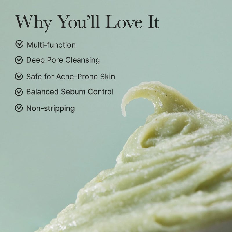 Practical design alternatives Green Rice Cake Face Cleanser & Daily Scrub - Moisturizing, Brightening & Deep-Cleansing - All Skin Types, Vegan, Organic - with Rice Powder, Rice Water & Green Tea (1.76oz) Safe silicone build - Image 3