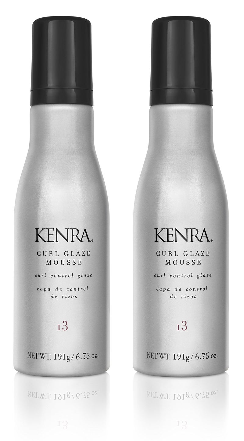Kenra Professional Curl Glaze Mousse 13 | Curl Control Glaze | Provides Frizz Control & Humidity Resistance | All Hair Types | 6.75 oz (2-Pack) - Image 1