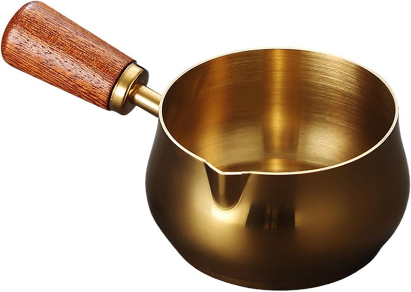Sauce Pan Pot - Stainless Steel Small Handy Non Stick Saucepan, Cookware Milk Warmer Pot, Interactive Sturdy Easy O Clean Design, Perfect for Ketchup Soup Stew Coffee Butter 2.75×1.69 Inches - Image 1