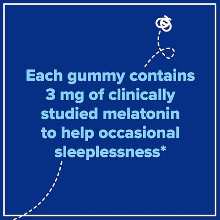 Zarbee's Melatonin Gummies 3mg Sleep Supplement to Promote Peaceful Sleep, Natural Mixed Fruit Flavor, Adults Gummy Age 12 Up, 60 Count - Image 4