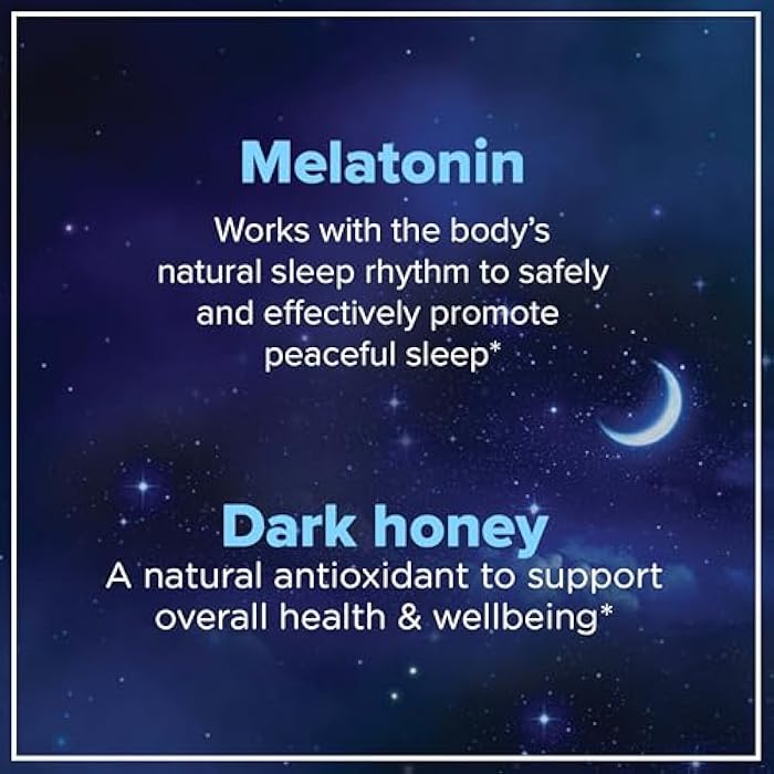 Zarbee's Melatonin Gummies 3mg Sleep Supplement to Promote Peaceful Sleep, Natural Mixed Fruit Flavor, Adults Gummy Age 12 Up, 60 Count - Image 2