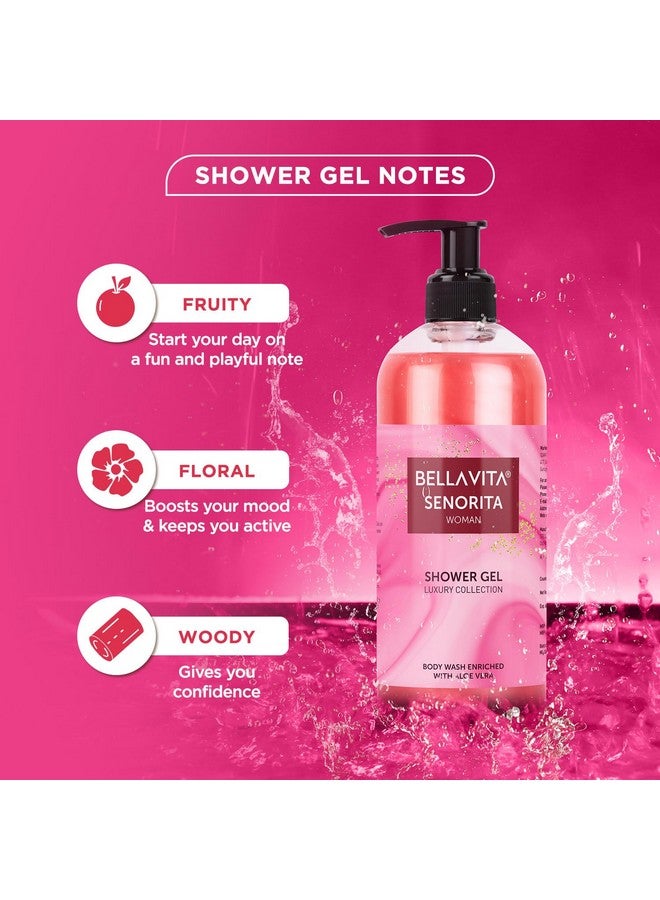 Bella Vita Luxury Senorita Woman Body Wash Shower Gel for Women | 500ml | Deep Cleansing, Hydrating & Moisturising with Aloe Vera Extract | Prevents Dry, Rough Skin | Suitable for All Skin Types - Image 4