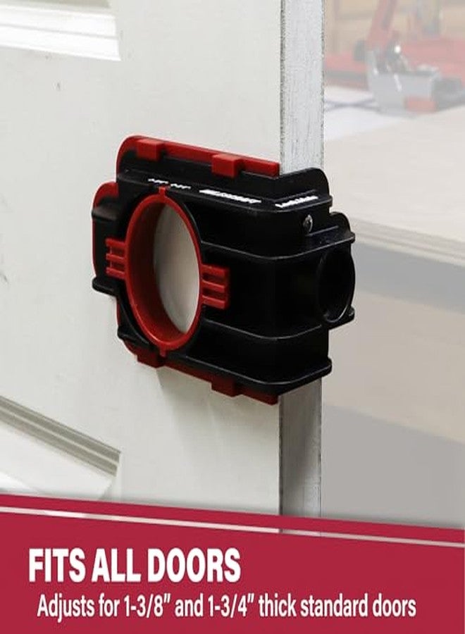 مايلكرافت Milescraft 1337 Lock Mate - طقم تركيب قفل الباب مع قالب للأبواب الخشبية/المعدنية، بسمك 1-3/8 بوصة إلى 1-3/4 بوصة. يتضمن مناشير ثقب ثنائية المعدن من الكوبالت. - Image 4