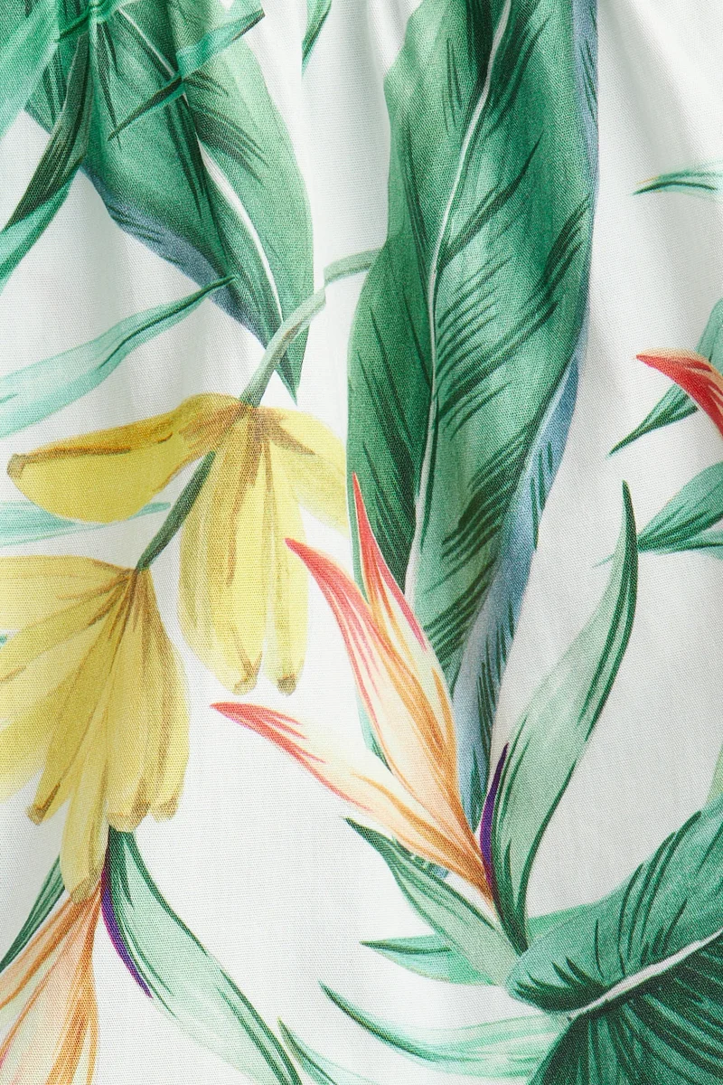 H&M Tiered-skirt poplin dress