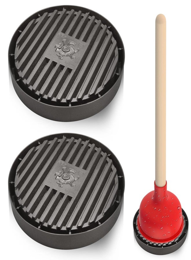 CANIPHA 2PCS Plunger Mat Toilet Holder Drip Tray Catches Drips Wicks Water from Plunger and Dries Quickly, Plunger Drip Tray Pads Air Drying Mat for Toilet Sink,Bathroom Plunger & Accessories - Image 1