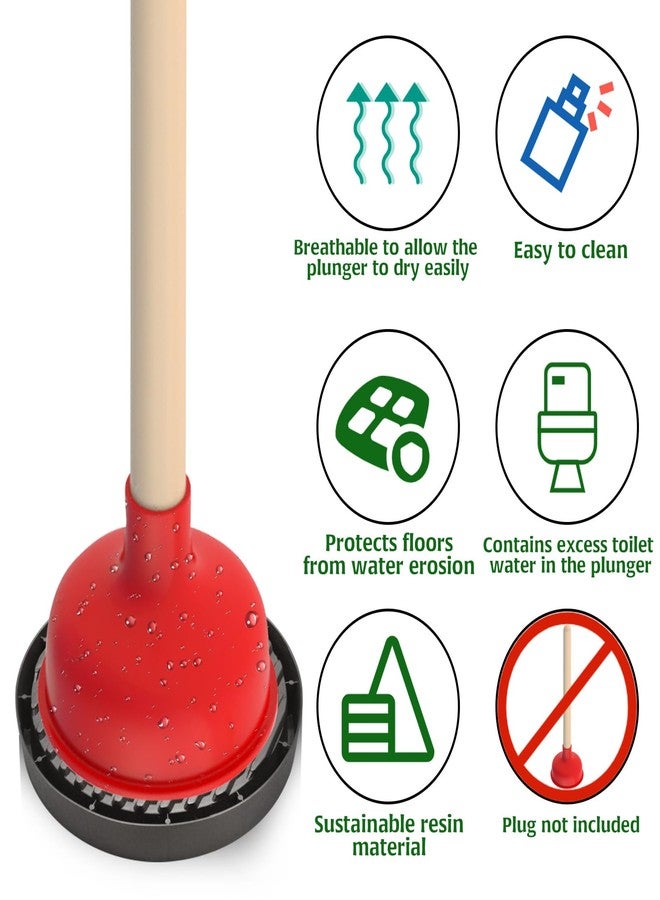 CANIPHA 2PCS Plunger Mat Toilet Holder Drip Tray Catches Drips Wicks Water from Plunger and Dries Quickly, Plunger Drip Tray Pads Air Drying Mat for Toilet Sink,Bathroom Plunger & Accessories - Image 3