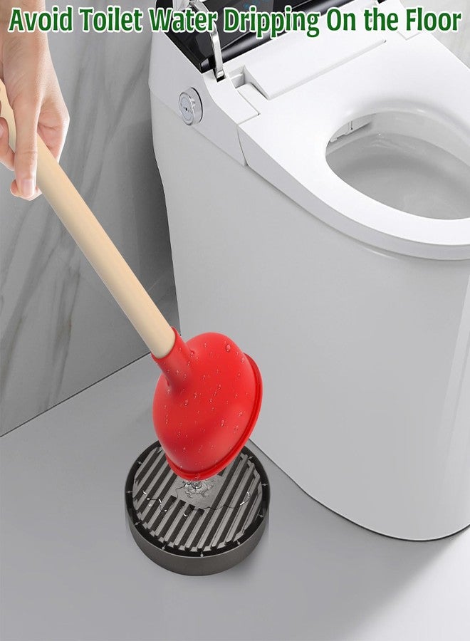 CANIPHA 2PCS Plunger Mat Toilet Holder Drip Tray Catches Drips Wicks Water from Plunger and Dries Quickly, Plunger Drip Tray Pads Air Drying Mat for Toilet Sink,Bathroom Plunger & Accessories - Image 5