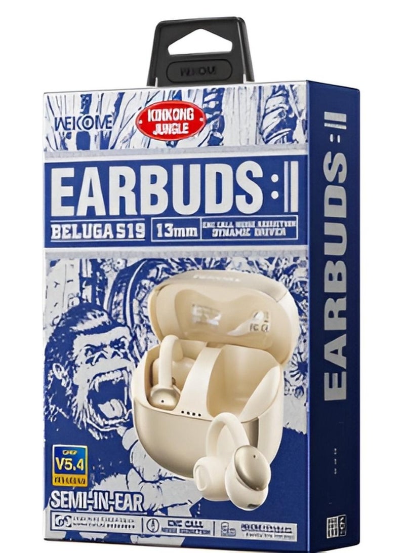 WEKOME WK Beluga S19 Jungle Series Celestial Clip-On Wireless Earbuds(white) - Image 1