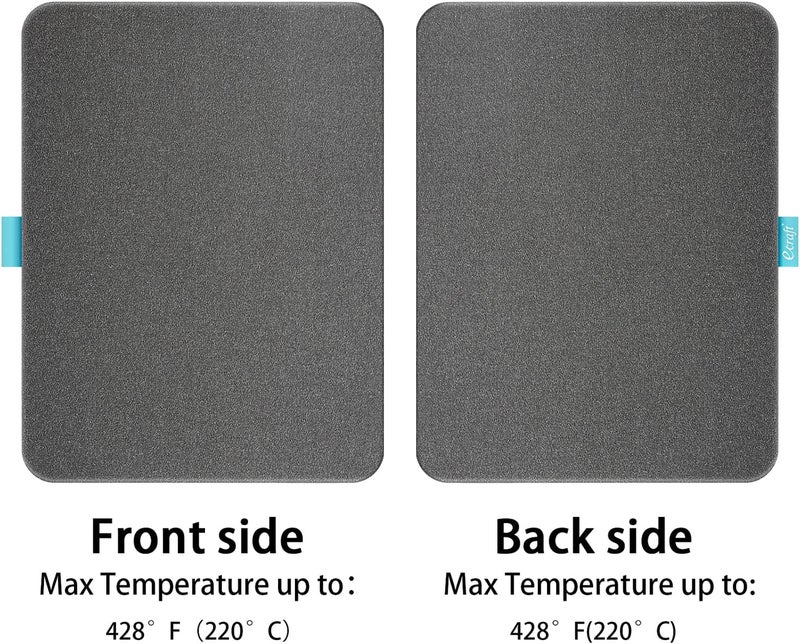ecraft Heat Press Mat for Cricut Easypress: 13" x 17" Double-Sided Heating Ironing Mats for Craft Insulation Transfer HTV Vinyl - Image 3