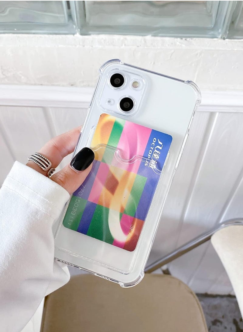 ten.tech TenTech Transparent cover with shockproof corners with card holder - card holder - heat-resistant polyurethane card holder for iPhone 15 - transparent  - Image 3