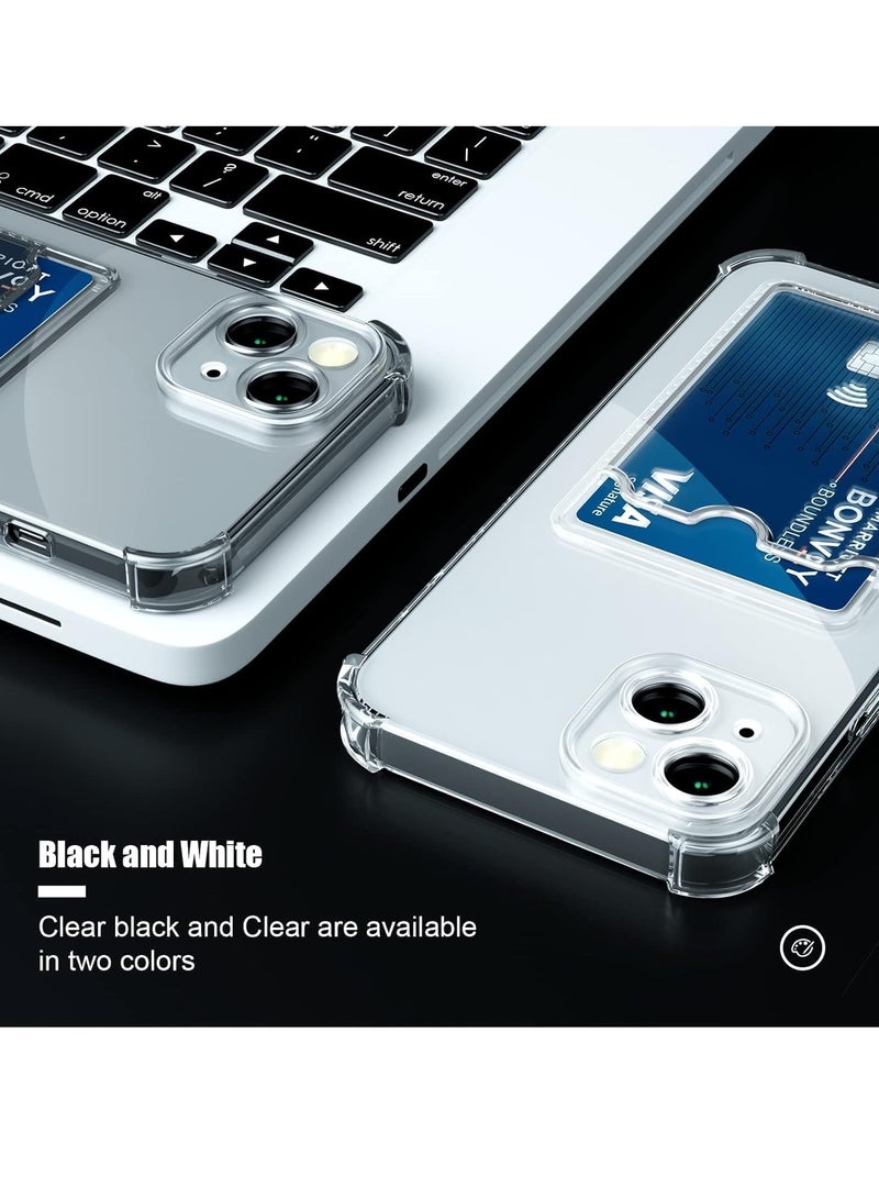 ten.tech TenTech Transparent cover with shockproof corners with card holder - card holder - heat-resistant polyurethane card holder for iPhone 15 - transparent  - Image 5