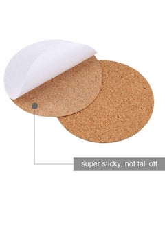 Hotop Selfadhesive Cork Coasters Squares Cork Mats Cork Backing Sheets For Coasters And Diy Crafts Supplies (60 Round)  - Image 4