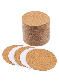 Hotop Selfadhesive Cork Coasters Squares Cork Mats Cork Backing Sheets For Coasters And Diy Crafts Supplies (60 Round)  - Image 1