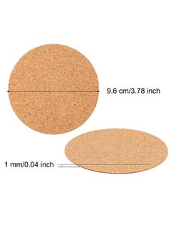 Hotop Selfadhesive Cork Coasters Squares Cork Mats Cork Backing Sheets For Coasters And Diy Crafts Supplies (60 Round)  - Image 3