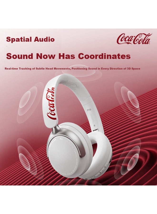 Coca-cola T-68 Pro Over-ear Bluetooth Headphones Anc Active Noise Cancelling Long Battery Life Wireless Headset For Gaming, Sports, Music, Suitable For Apple, Huawei, Xiaomi, Student And Couple Gift - Image 2