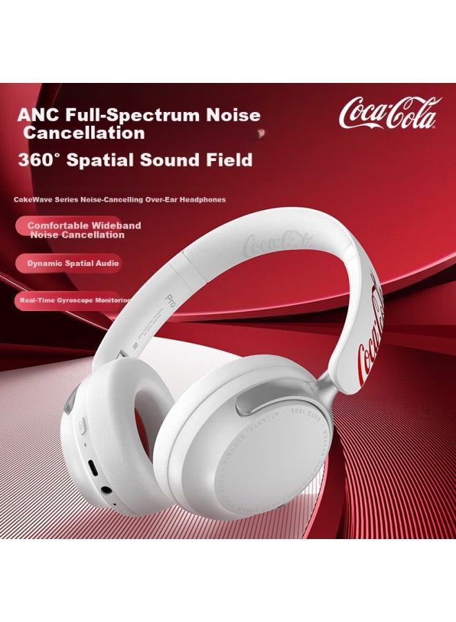 Coca-cola T-68 Pro Over-ear Bluetooth Headphones Anc Active Noise Cancelling Long Battery Life Wireless Headset For Gaming, Sports, Music, Suitable For Apple, Huawei, Xiaomi, Student And Couple Gift - Image 1