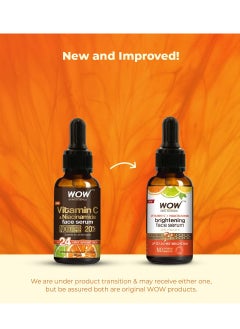WOW Skin Science WOW Skin Science Brightening 20% Vitamin C Face Serum | Boost Collagen and Elastin for Anti aging, Skin Repair | For Dark Circles, Fine Lines | Glowing Skin | Hydrates | 30 ml | Pack of 2  - Image 2