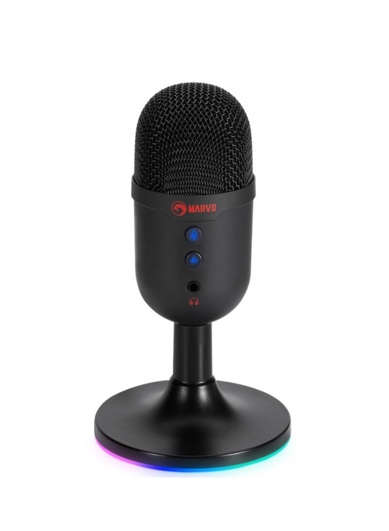 مارفو ميكروفون ألعاب سلكي USB من مارفو MIC06BK - Image 1
