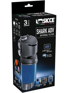 SICCE Shark Adv 600 Internal Aquarium Filter 158 Gph Submersible | InTank Freshwater Saltwater Marine Turtle Aquariums Filter Media Cartridge  - Image 2