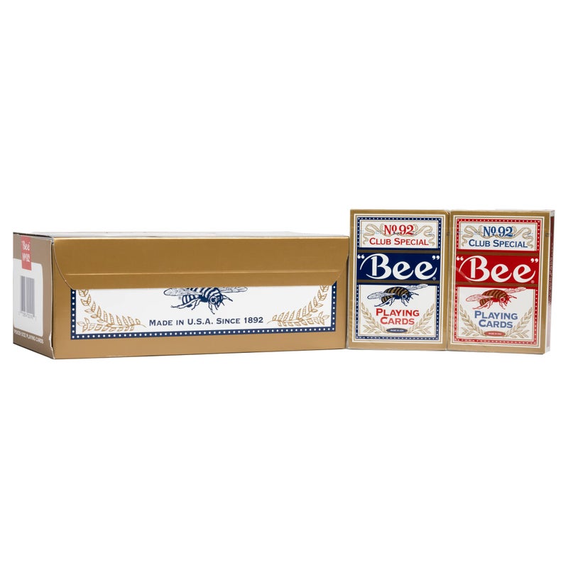 Bee Gold Standard Premium Poker Playing Cards, 12 Pack, Standard Index Casino Quality Card Decks - Image 1