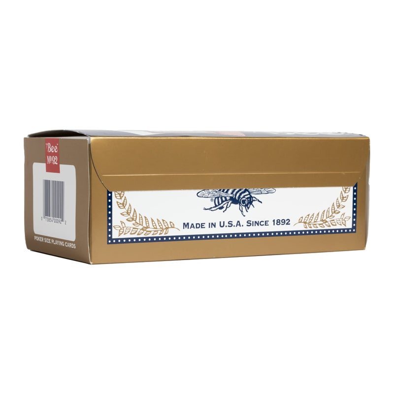 Bee Gold Standard Premium Poker Playing Cards, 12 Pack, Standard Index Casino Quality Card Decks - Image 3