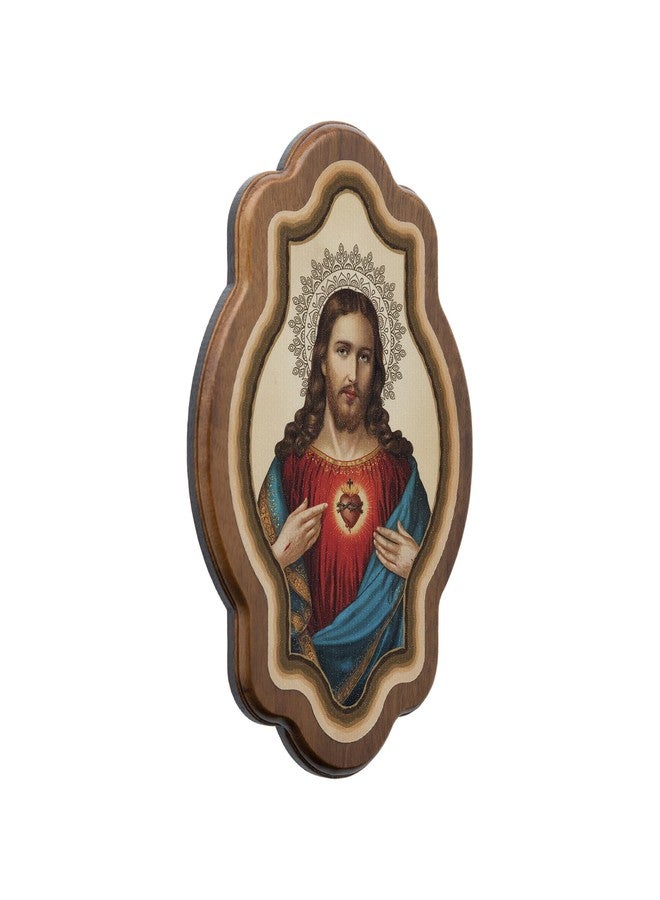 Intercession Sacred Heart of Jesus and Virgin Mary Framed Wall Art, 2 Piece Set - Image 2