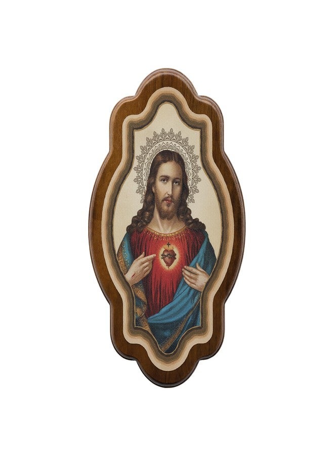 Intercession Sacred Heart of Jesus and Virgin Mary Framed Wall Art, 2 Piece Set - Image 5