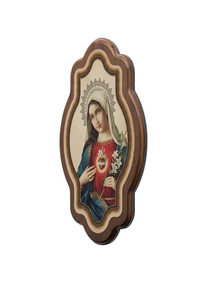 Intercession Sacred Heart of Jesus and Virgin Mary Framed Wall Art, 2 Piece Set - Image 3
