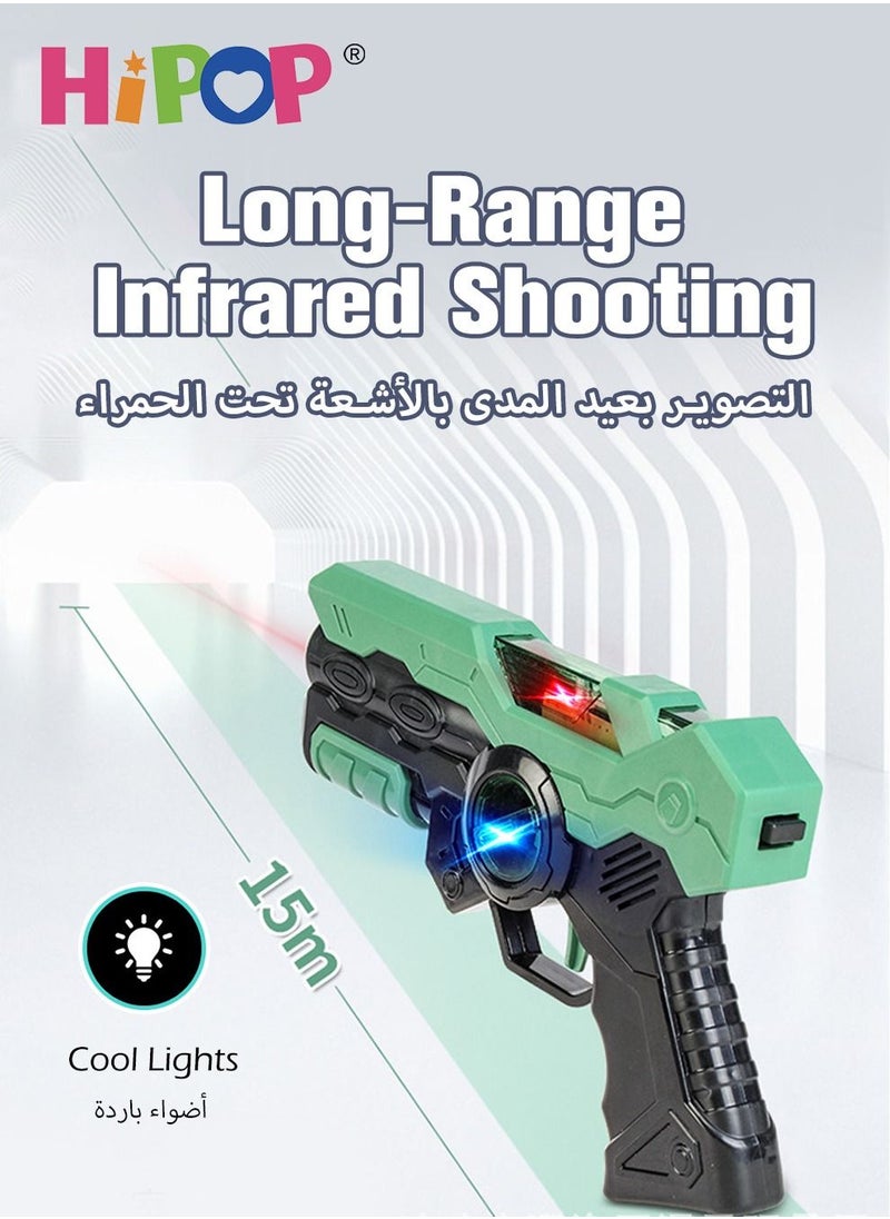 HIPOP - Two Pack Gun Toy with Laser Induction,Safe Gun Toys with Wearable Sensor and Somatosensory Vibration,Do Not Hurt Eyes,Simulated Real CS,Parent-Child Interactive Toy Gun - Image 1