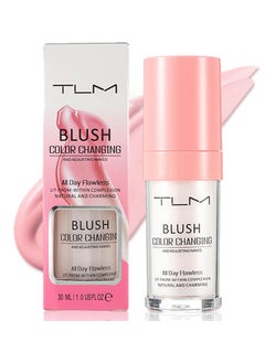 TLM Blush Colour Changing, All Day Flawless Color Changing Blush, Temperature Changing Liquid Blush for Mature Skin, Long Lasting Waterproof Blush for Face Makeup, Non-Fading Liquid Foundation, 30ml  - Image 1